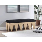 Meridian Furniture, Panca in velluto e pelliccia Altair