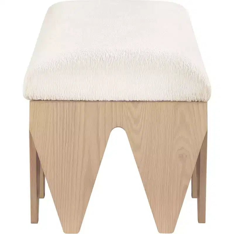 Meridian Furniture, Panca in velluto e pelliccia Altair