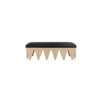 Meridian Furniture, Panca in velluto e pelliccia Altair
