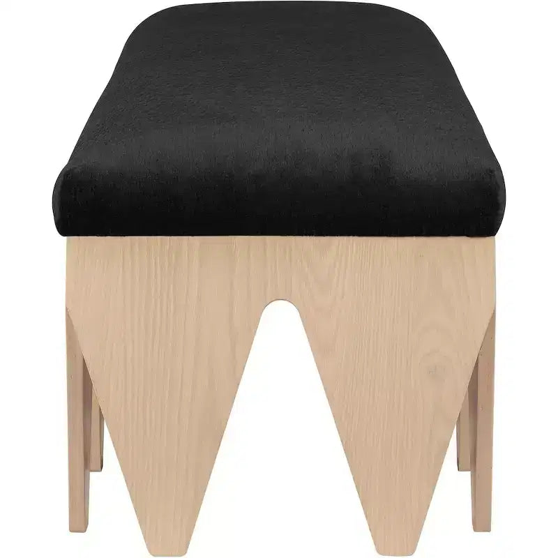 Meridian Furniture, Panca in velluto e pelliccia Altair