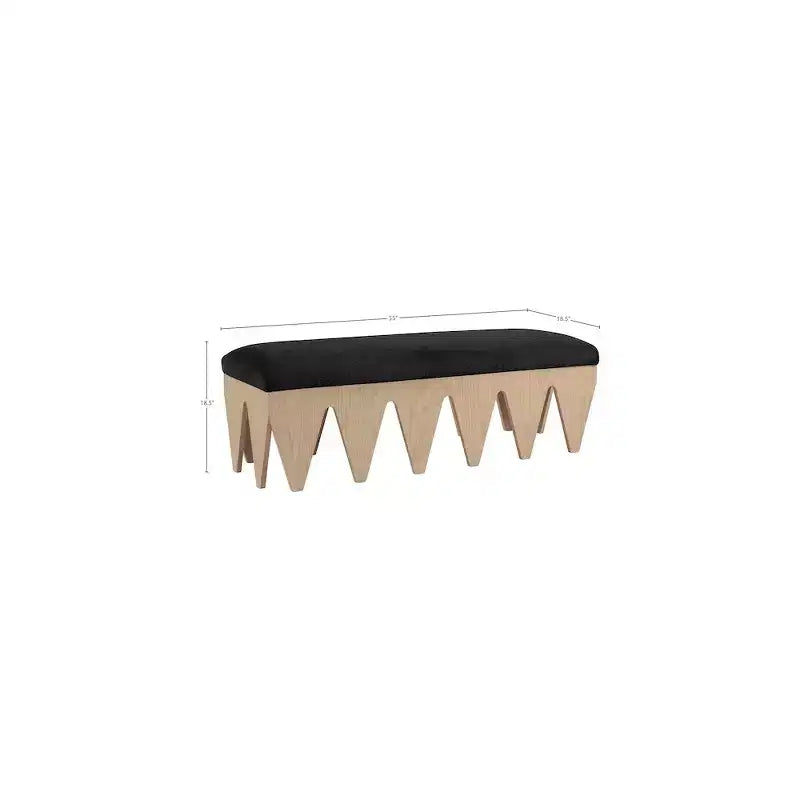 Meridian Furniture, Panca in velluto e pelliccia Altair