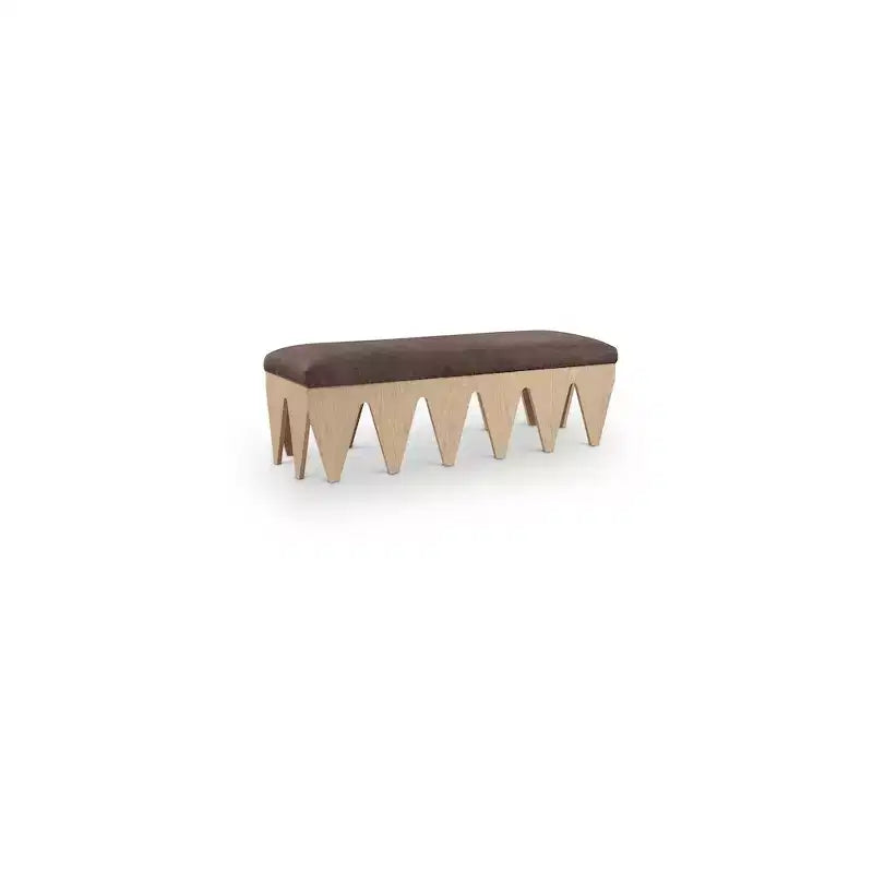 Meridian Furniture, Panca in velluto e pelliccia Altair