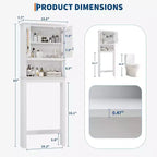 Mobile Contenitore Sopra il WC Alto 160 cm, Mobiletto Bagno Stile Rustico con Ripiano Regolabile, Scaffale Salvaspazio per Bagno Lavanderia
