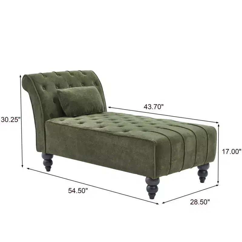 Christopher Knight Home Stroup Moderna chaise longue imbottita Glam con cuciture a rombi e bottoni a vista