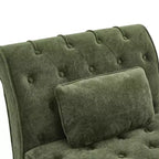 Christopher Knight Home Stroup Moderna chaise longue imbottita Glam con cuciture a rombi e bottoni a vista