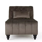 Christopher Knight Home Stroup Moderna chaise longue imbottita Glam con cuciture a rombi e bottoni a vista