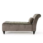Christopher Knight Home Stroup Moderna chaise longue imbottita Glam con cuciture a rombi e bottoni a vista