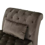 Christopher Knight Home Stroup Moderna chaise longue imbottita Glam con cuciture a rombi e bottoni a vista