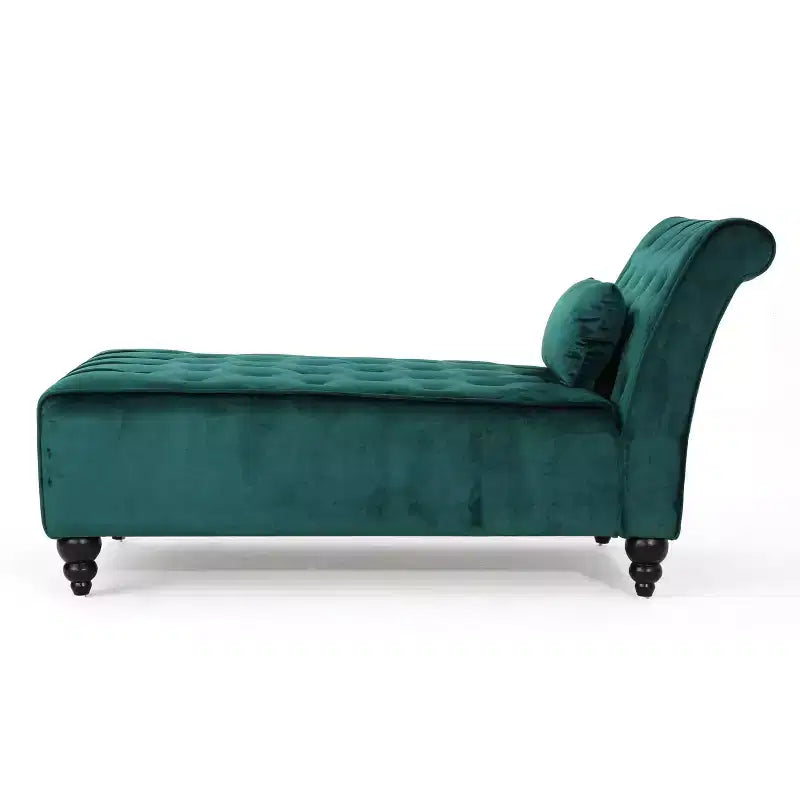 Christopher Knight Home Stroup Moderna chaise longue imbottita Glam con cuciture a rombi e bottoni a vista
