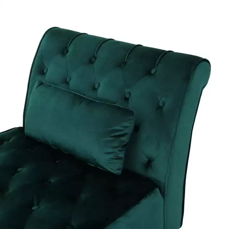 Christopher Knight Home Stroup Moderna chaise longue imbottita Glam con cuciture a rombi e bottoni a vista