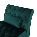 Christopher Knight Home Stroup Moderna chaise longue imbottita Glam con cuciture a rombi e bottoni a vista