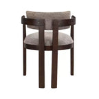 Christopher Knight Home Barbara Sedia da Pranzo Moderna Mid-Century in Legno di Gomma, Rivestita in Bouclé, con Schienale Curvo (Set di 2)