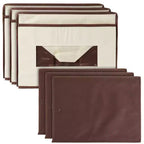 Set da 3 Contenitori Portaoggetti Pieghevoli in Tessuto, Cestini e Organizer con Maniglie, Cesti e Scatole per Organizzazione - 41,2 x 30,5 x 25,4 cm