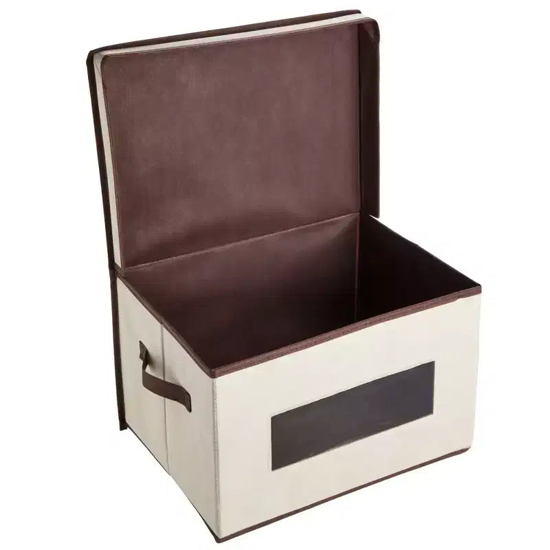 Set da 3 Contenitori Portaoggetti Pieghevoli in Tessuto, Cestini e Organizer con Maniglie, Cesti e Scatole per Organizzazione - 41,2 x 30,5 x 25,4 cm