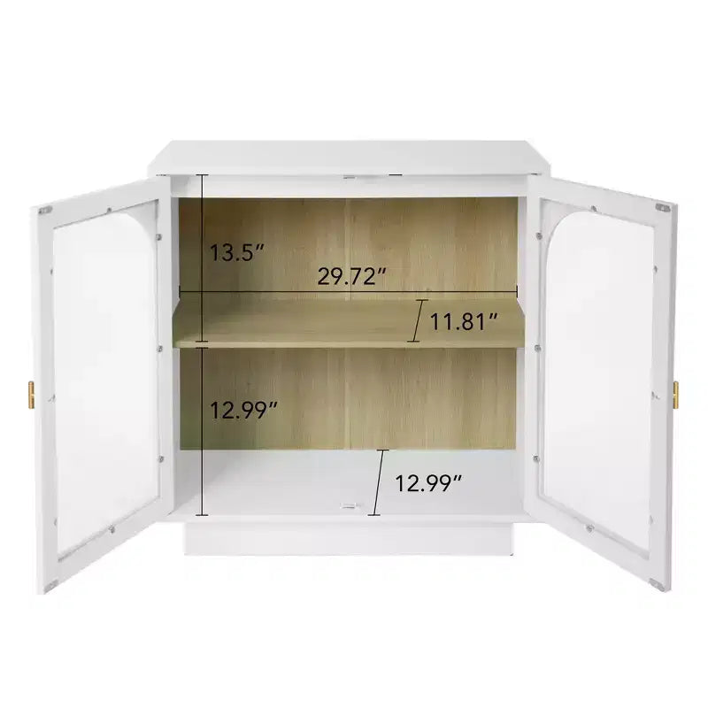 Okak Mobile Contenitore Moderno, Credenza a Buffet con 2 Ante in Acrilico, Consolle per Cucina Soggiorno Ingresso Studio