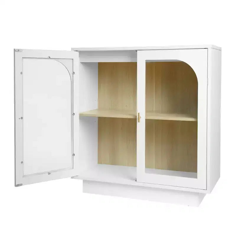 Okak Mobile Contenitore Moderno, Credenza a Buffet con 2 Ante in Acrilico, Consolle per Cucina Soggiorno Ingresso Studio