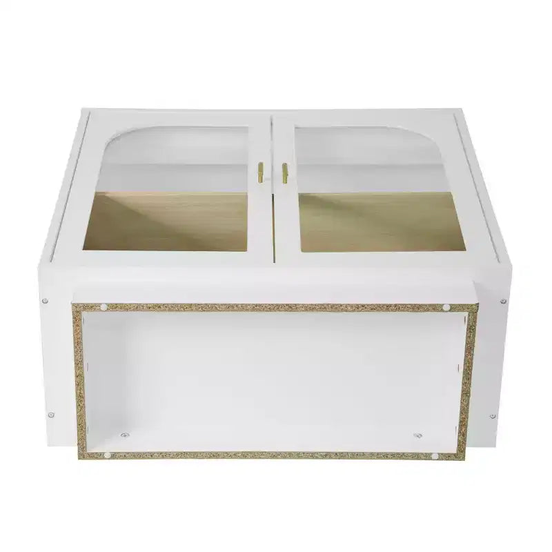 Okak Mobile Contenitore Moderno, Credenza a Buffet con 2 Ante in Acrilico, Consolle per Cucina Soggiorno Ingresso Studio