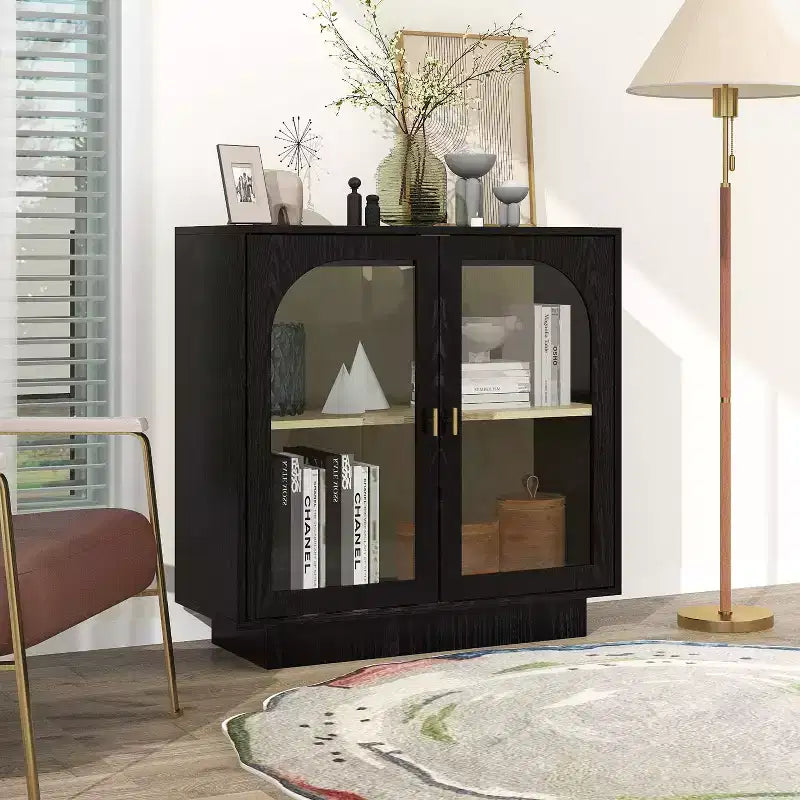 Okak Mobile Contenitore Moderno, Credenza a Buffet con 2 Ante in Acrilico, Consolle per Cucina Soggiorno Ingresso Studio