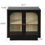Okak Mobile Contenitore Moderno, Credenza a Buffet con 2 Ante in Acrilico, Consolle per Cucina Soggiorno Ingresso Studio