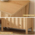 Comodino Lantine da 31,5 Pollici con 3 Cassetti, Comodino Grande Moderno, Comodino Extra-Large, Tavolino per Camera da Letto, Soggiorno