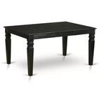 HomeStock Belmont Set da 7 pezzi Tavolo da pranzo da cucina 6 sedie da pranzo e tavolo da pranzo con prolunga a farfalla - Finitura nera