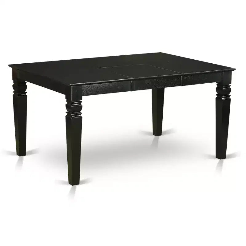 HomeStock Belmont Set da 7 pezzi Tavolo da pranzo da cucina 6 sedie da pranzo e tavolo da pranzo con prolunga a farfalla - Finitura nera