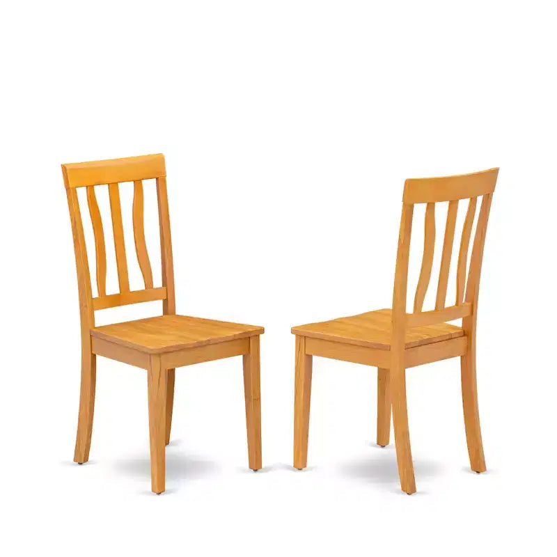 Set sala da pranzo moderno HomeStock Belmont 3 pezzi - 2 sedie da sala da pranzo e 1 tavolo da sala da pranzo (finitura rovere)