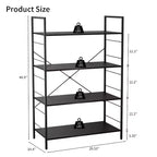 Libreria moderna semplice da 45 pollici, libreria in legno a 4 ripiani, scaffale multifunzionale adatto per soggiorno e camera da letto