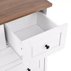 Mobile contenitore MAYEERTY con 5 cassetti profondi per soggiorno/ingresso, bianco