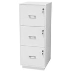 Karl Home Classificatori verticali da 3 cassetti in MDF (truciolato a media densità) bianco larghi 39 cm