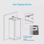 Karl Home Classificatori verticali da 3 cassetti in MDF (truciolato a media densità) bianco larghi 39 cm