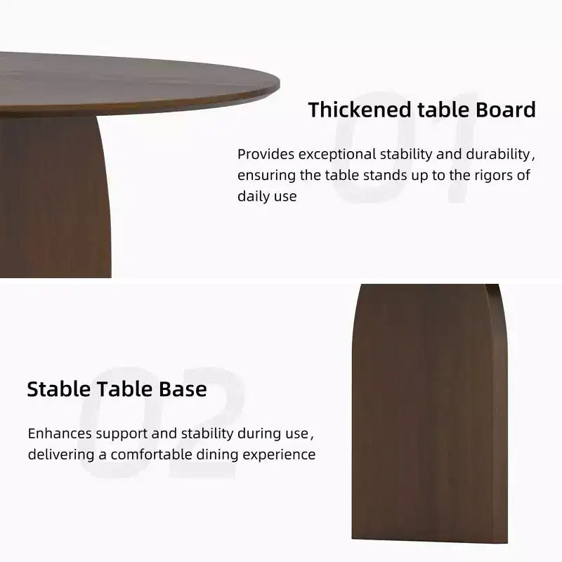 Tavolo da pranzo PexFix 79 x 33,5 in legno massello stile rustico con gambe ad arco, tavolo da cucina ovale noce per sala da pranzo e cucina