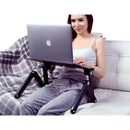 Uncaged Ergonomics WorkEZ Professional Supporto Regolabile per Laptop da Scrivania, Leggio per Letto, in Alluminio Nero, Regolabile in Altezza e Inclinazione