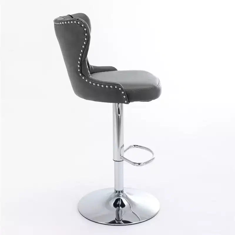 Sgabelli da bar moderni girevoli, altezza regolabile 63-84 cm, rivestiti in pelle PU con schienale, per isola cucina, home bar, bancone
