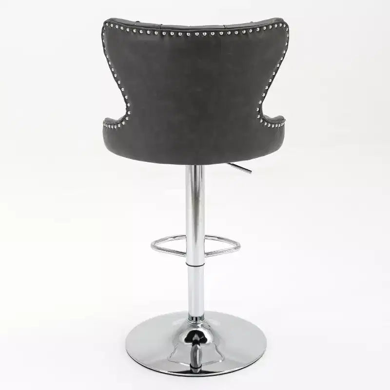 Sgabelli da bar moderni girevoli, altezza regolabile 63-84 cm, rivestiti in pelle PU con schienale, per isola cucina, home bar, bancone
