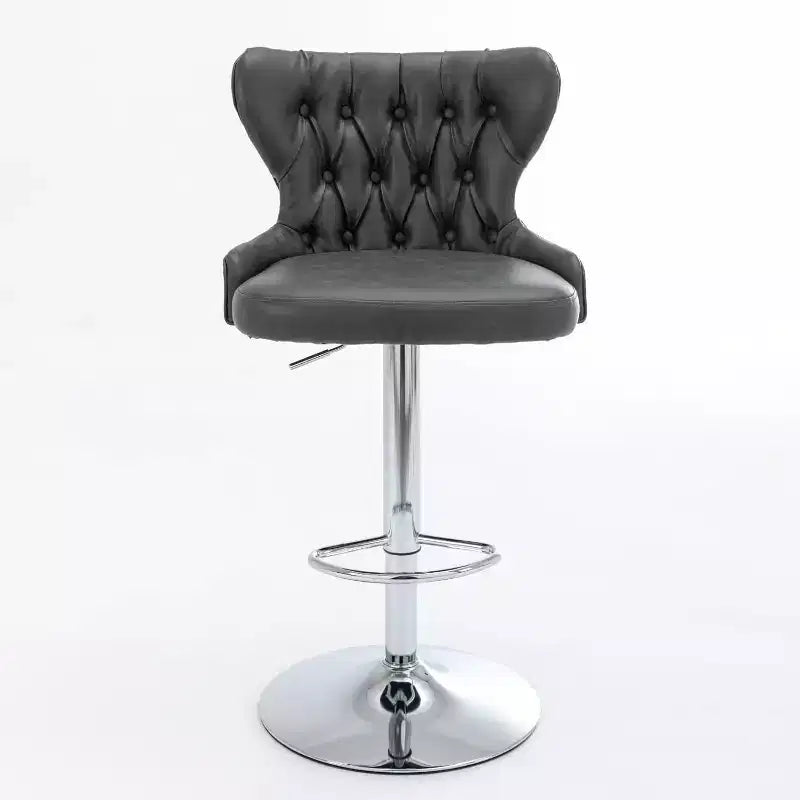 Sgabelli da bar moderni girevoli, altezza regolabile 63-84 cm, rivestiti in pelle PU con schienale, per isola cucina, home bar, bancone