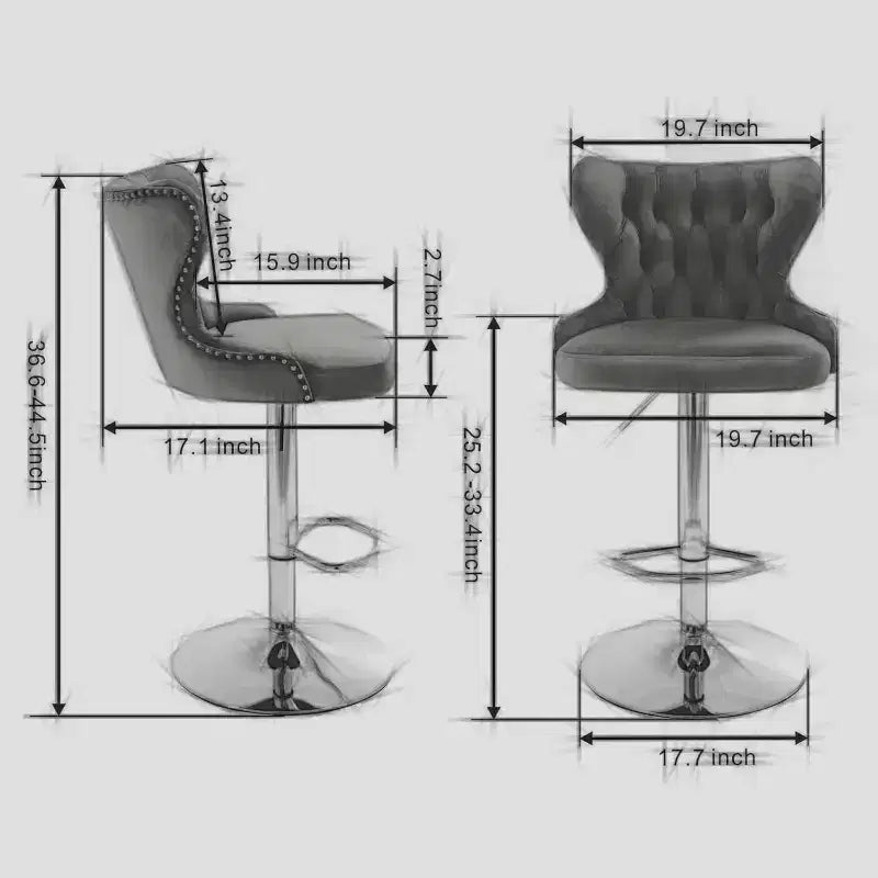 Sgabelli da bar moderni girevoli, altezza regolabile 63-84 cm, rivestiti in pelle PU con schienale, per isola cucina, home bar, bancone