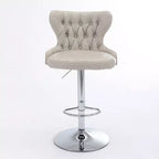 Sgabelli da bar moderni girevoli, altezza regolabile 63-84 cm, rivestiti in pelle PU con schienale, per isola cucina, home bar, bancone