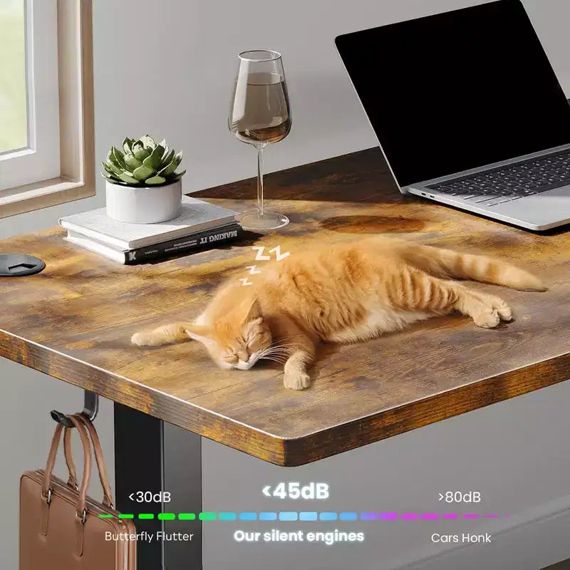 Scrivania Elettrica GALAXHERO 63 - Scrivania Ergonomica Regolabile in Altezza con Touchscreen LED, 3 Impostazioni di Memoria e Gancio per Ufficio Domestico
