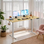Scrivania Elettrica GALAXHERO 63 - Scrivania Ergonomica Regolabile in Altezza con Touchscreen LED, 3 Impostazioni di Memoria e Gancio per Ufficio Domestico