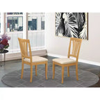 HomeStock Sedia da Pranzo Country Cottage Avon con Seduta in Legno - Set da 2