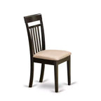 HomeStock Belmont2 Sedia con schienale a doghe Asian Fusion e seduta in legno, 17 x 17.5 x 38.5, Cappuccino