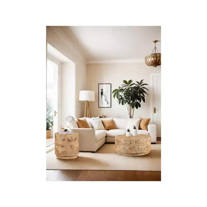 Meridian Furniture, Tavolino da caffè in frassino naturale burl