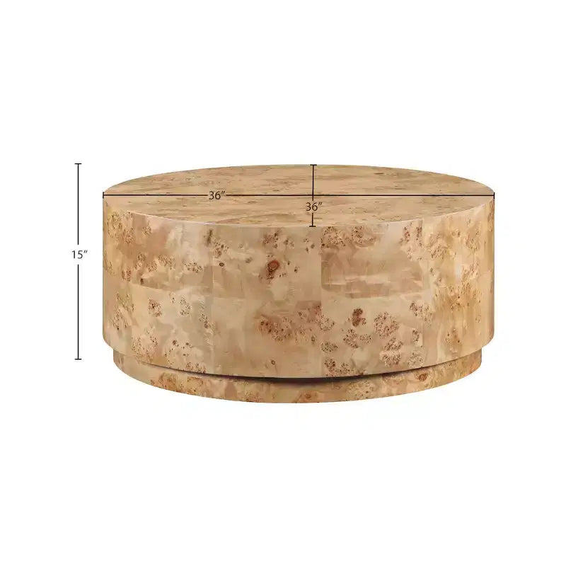 Meridian Furniture, Tavolino da caffè in frassino naturale burl
