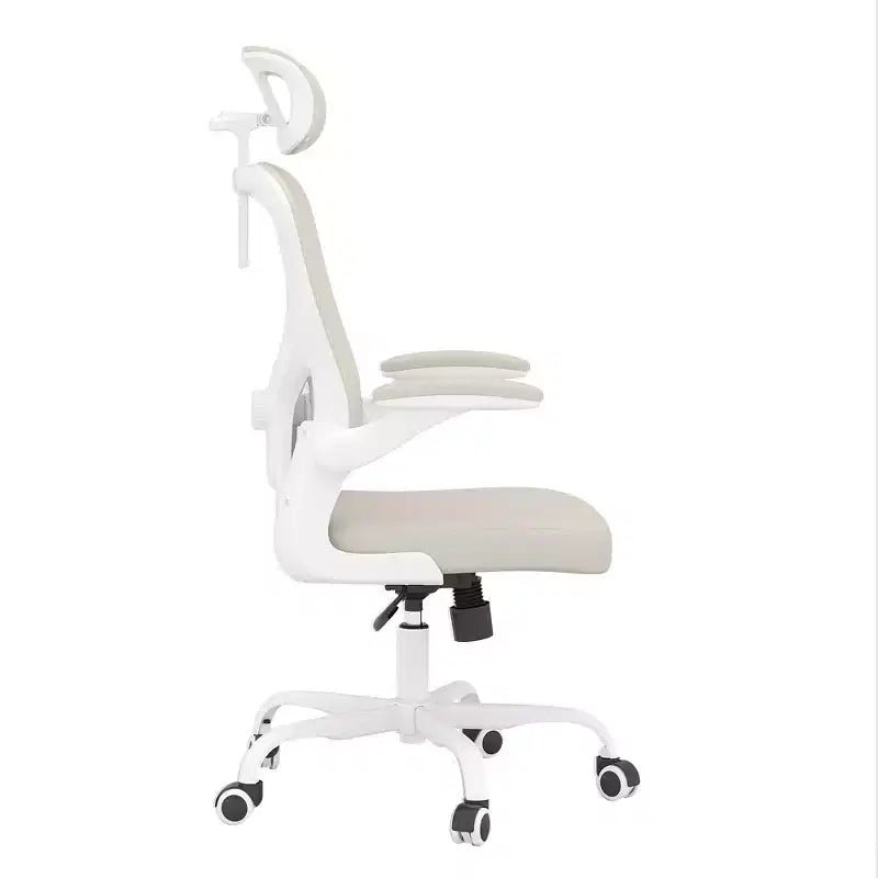MAYEERTY Sedia ergonomica da ufficio - Con supporto lombare, braccioli ribaltabili e poggiatesta per lavoro e studio (Nero)
