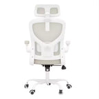 MAYEERTY Sedia ergonomica da ufficio - Con supporto lombare, braccioli ribaltabili e poggiatesta per lavoro e studio (Nero)