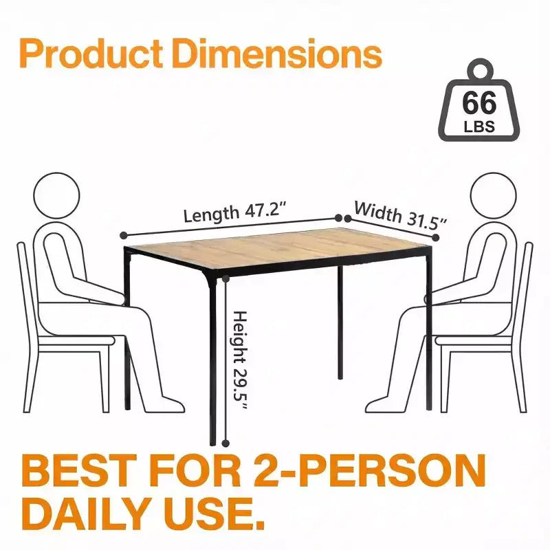 Homy Casa Tavolo da Pranzo Compatto per 2, Ideale per Cucine Piccole o Appartamenti