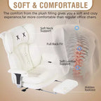 Sedia da ufficio ergonomica Efomao per persone robuste e alte, sedia da computer in pelle PU con schienale alto, sedia da scrivania direzionale con sedile ampio, poggiapiedi e supporto lombare