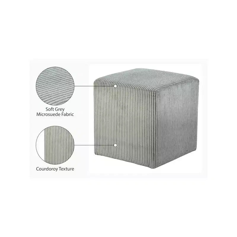 Meridian Furniture, Pouf/Sgabello in microsuede Roy