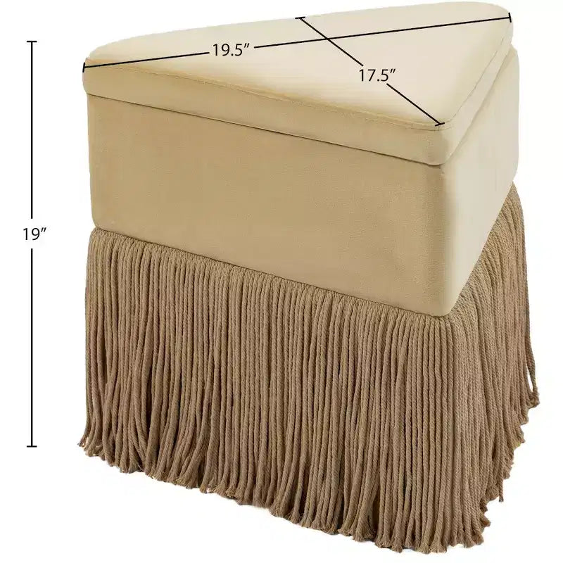 Meridian Furniture, Pouf/Sgabello in Velluto Trivoli